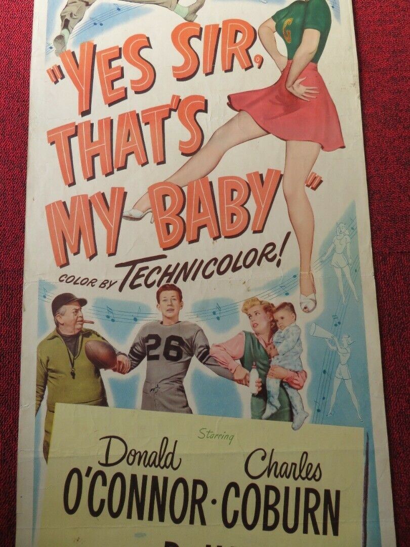 YES SIR, THAT'S MY BABY US INSERT (14"x 36") POSTER DONALD O'CONNER 1949 Movie posters