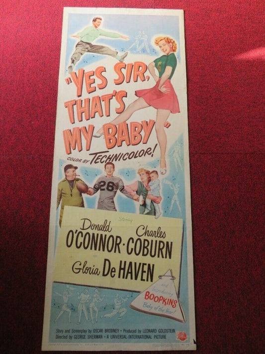 YES SIR, THAT'S MY BABY US INSERT (14"x 36") POSTER DONALD O'CONNER 1949 Movie posters