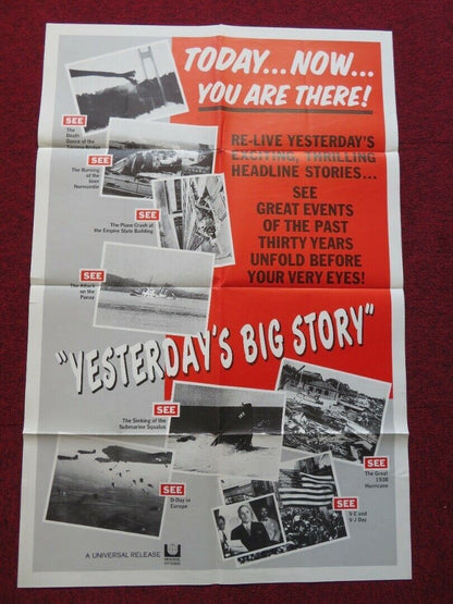 YESTERDAY'S BIG STORY FOLDED US ONE SHEET POSTER 1965 Movie posters