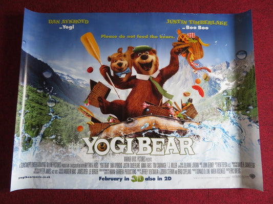 YOGI BEAR UK QUAD (30"x 40") ROLLED POSTER DAN AYKROYD JUSTIN TIMBERLAKE 2010 Rendezvous Cinema Movie posters