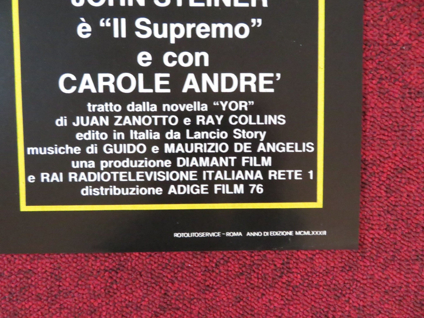 YOR: THE HUNTER FROM THE FUTURE - A ITALIAN FOTOBUSTA POSTER REB BROWN 1983 Rendezvous Cinema Movie posters