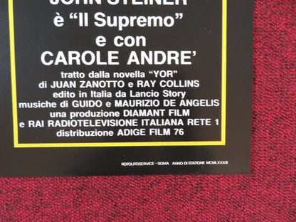 YOR: THE HUNTER FROM THE FUTURE - A ITALIAN FOTOBUSTA POSTER REB BROWN 1983 Rendezvous Cinema Movie posters