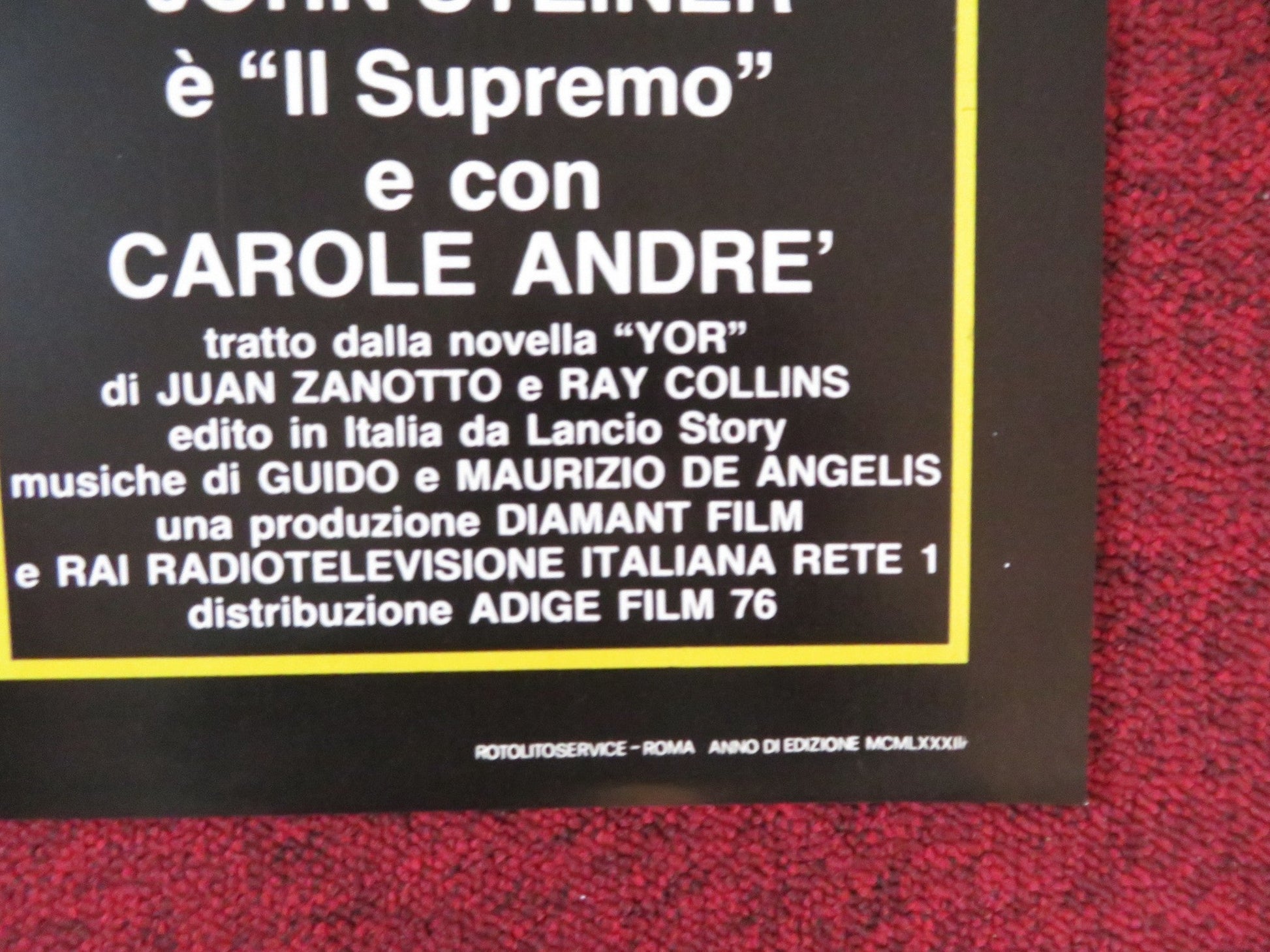 YOR: THE HUNTER FROM THE FUTURE - C ITALIAN FOTOBUSTA POSTER REB BROWN 1983 Rendezvous Cinema Movie posters