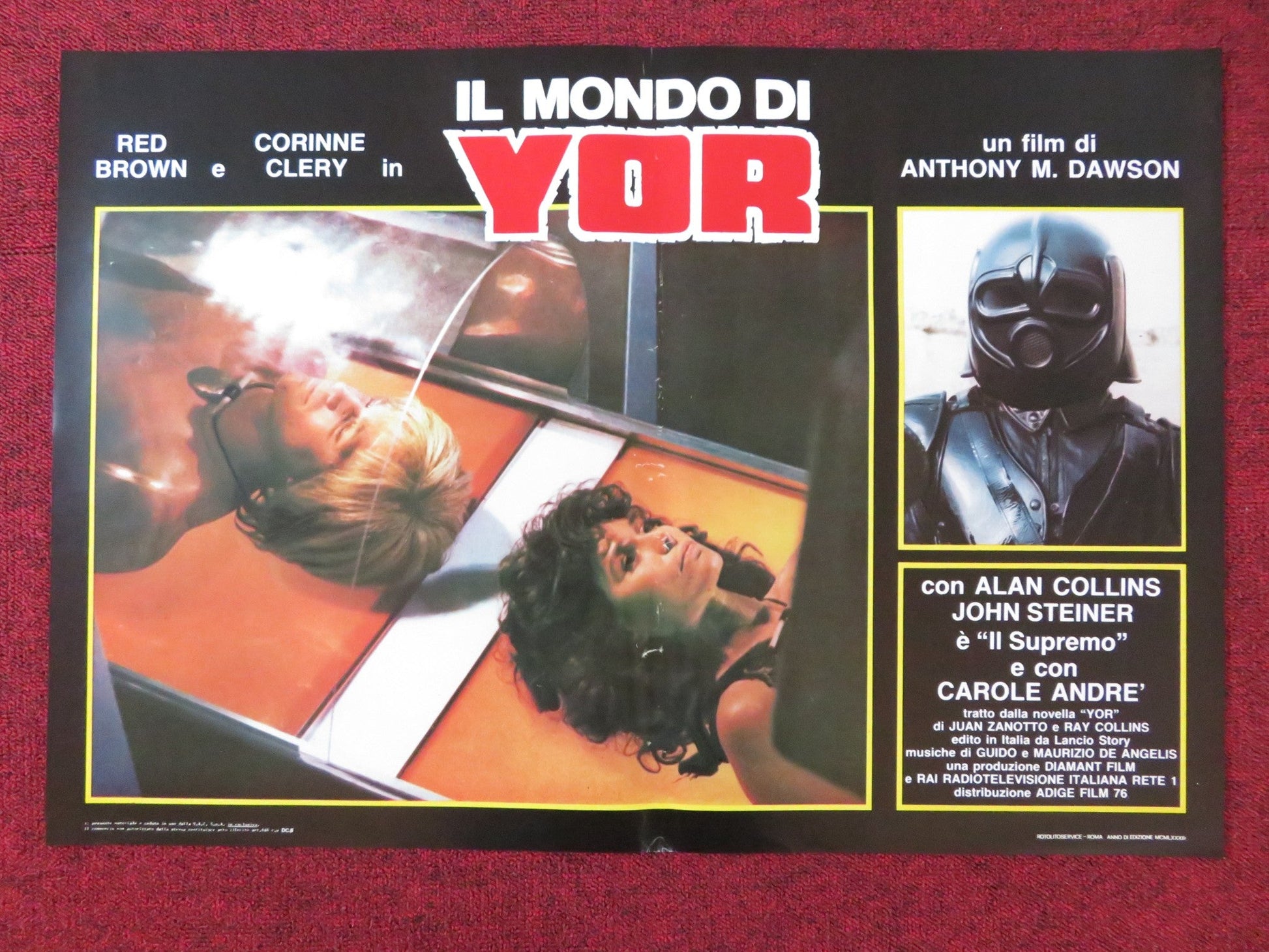 YOR: THE HUNTER FROM THE FUTURE - C ITALIAN FOTOBUSTA POSTER REB BROWN 1983 Rendezvous Cinema Movie posters