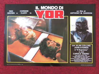 YOR: THE HUNTER FROM THE FUTURE - C ITALIAN FOTOBUSTA POSTER REB BROWN 1983 Rendezvous Cinema Movie posters