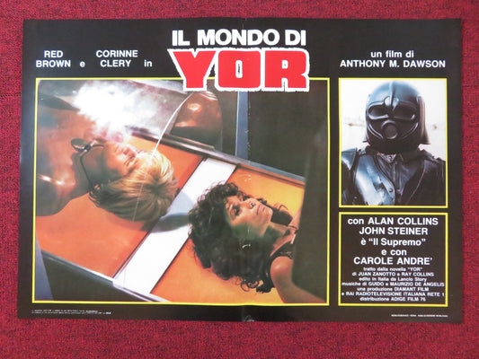 YOR: THE HUNTER FROM THE FUTURE - C ITALIAN FOTOBUSTA POSTER REB BROWN 1983 Rendezvous Cinema Movie posters