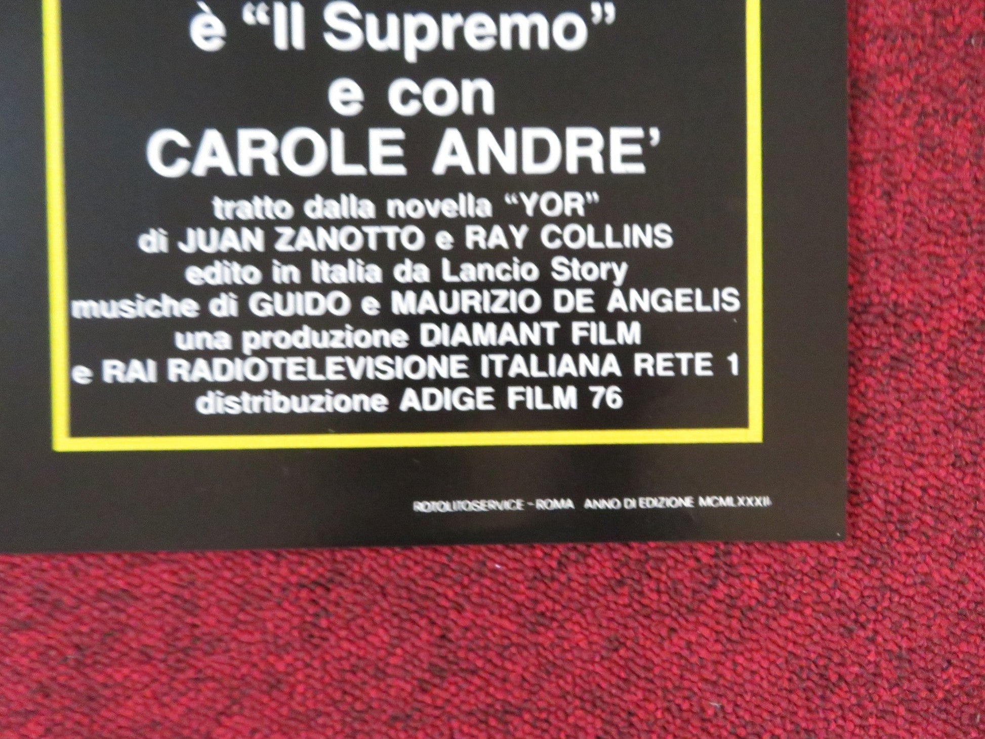 YOR: THE HUNTER FROM THE FUTURE - D ITALIAN FOTOBUSTA POSTER REB BROWN 1983 Rendezvous Cinema Movie posters