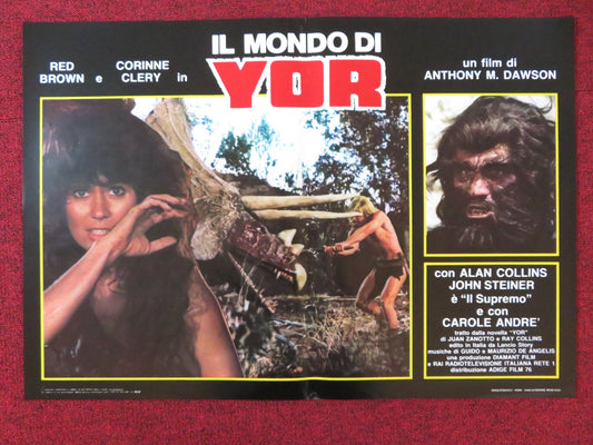 YOR: THE HUNTER FROM THE FUTURE - D ITALIAN FOTOBUSTA POSTER REB BROWN 1983 Rendezvous Cinema Movie posters