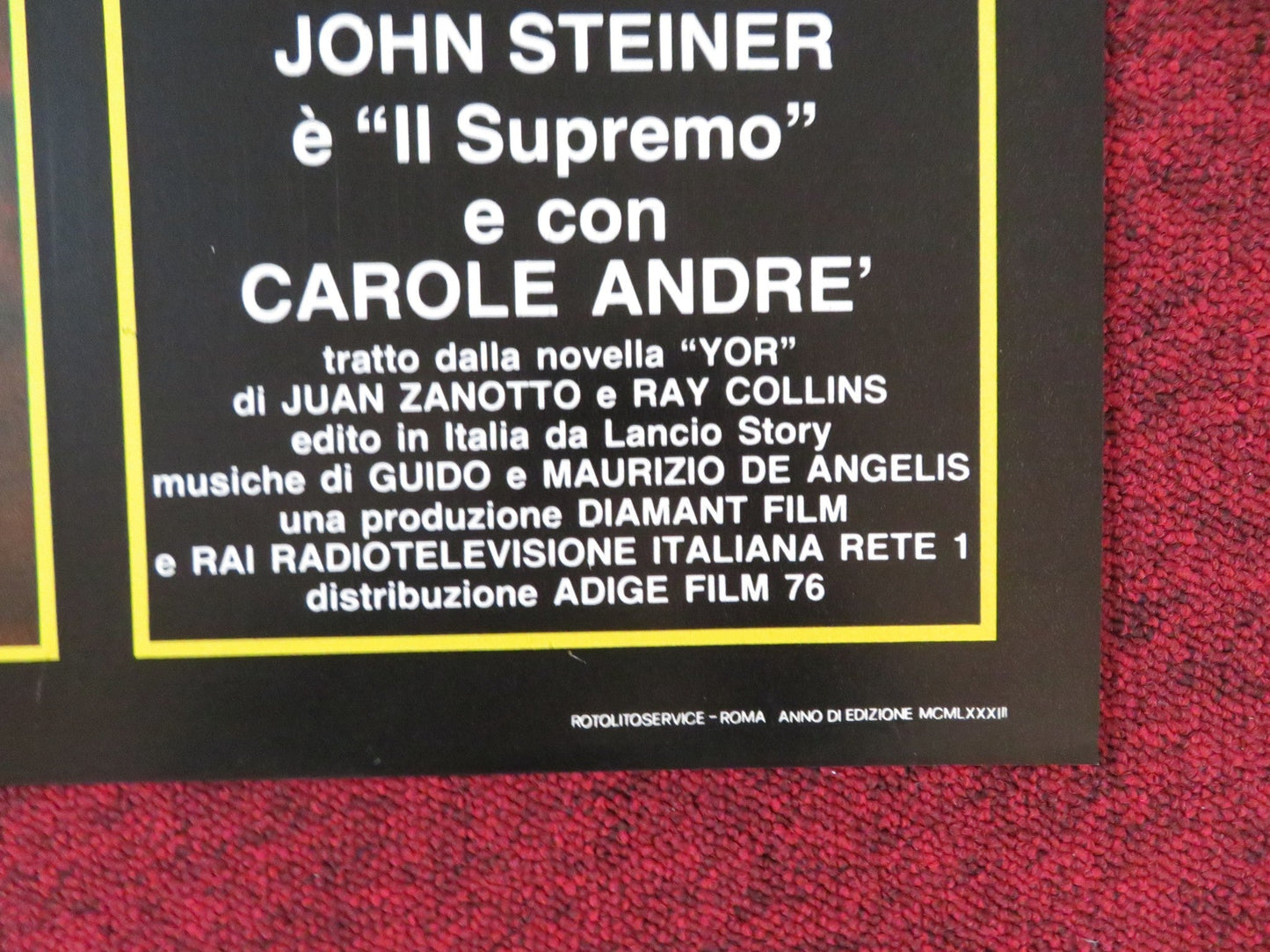 YOR: THE HUNTER FROM THE FUTURE - E ITALIAN FOTOBUSTA POSTER REB BROWN 1983 Rendezvous Cinema Movie posters