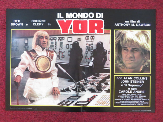 YOR: THE HUNTER FROM THE FUTURE - H ITALIAN FOTOBUSTA POSTER REB BROWN 1983 Rendezvous Cinema Movie posters