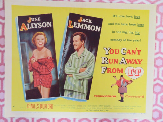YOU CAN'T RUN AWAY FROM IT US HALF SHEET (22"x 28") POSTER JUNE ALLYSON 1956 Movie posters