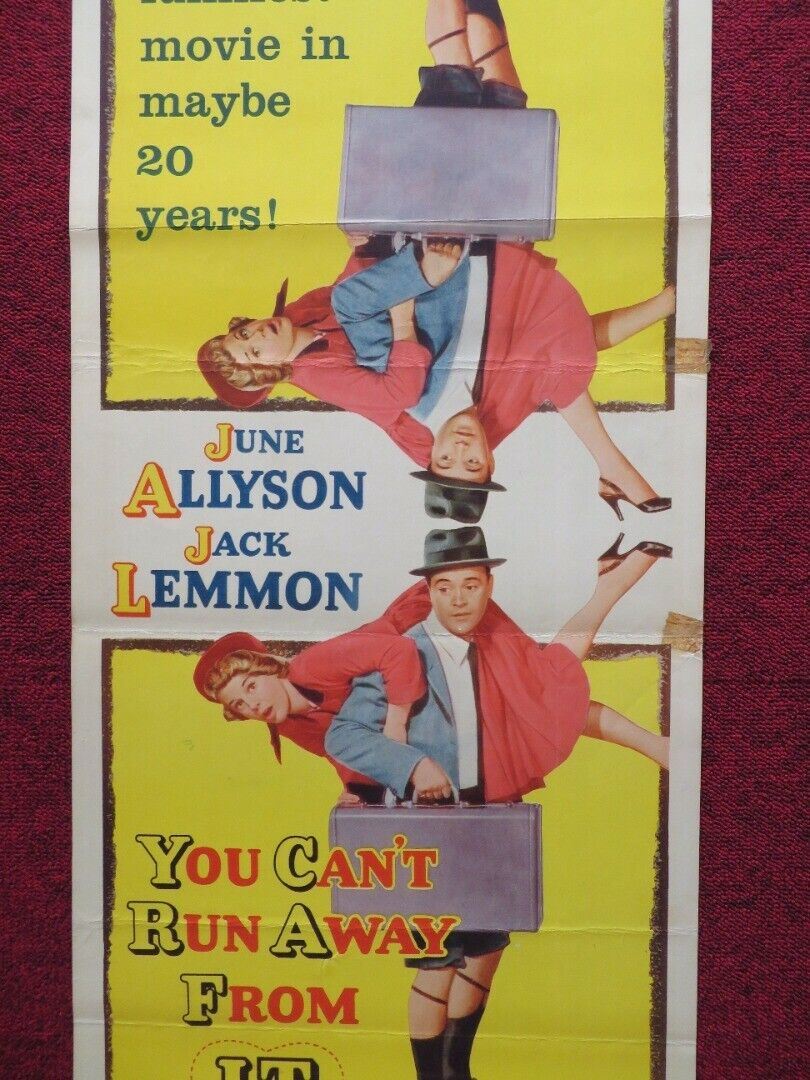 YOU CAN'T RUN AWAY FROM IT US INSERT (14"x 36") POSTER JACK LEMMON 1956 Movie posters