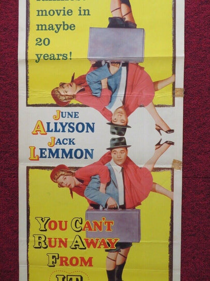 YOU CAN'T RUN AWAY FROM IT US INSERT (14"x 36") POSTER JACK LEMMON 1956 Movie posters