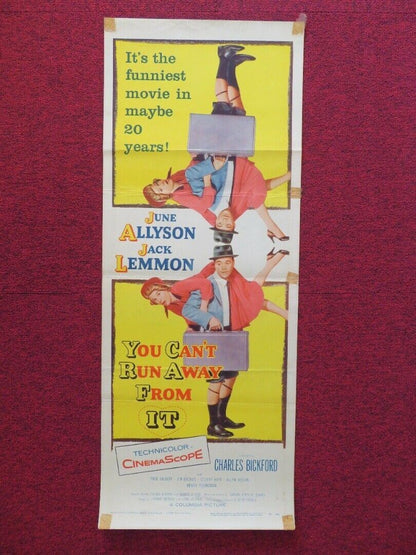YOU CAN'T RUN AWAY FROM IT US INSERT (14"x 36") POSTER JACK LEMMON 1956 Movie posters