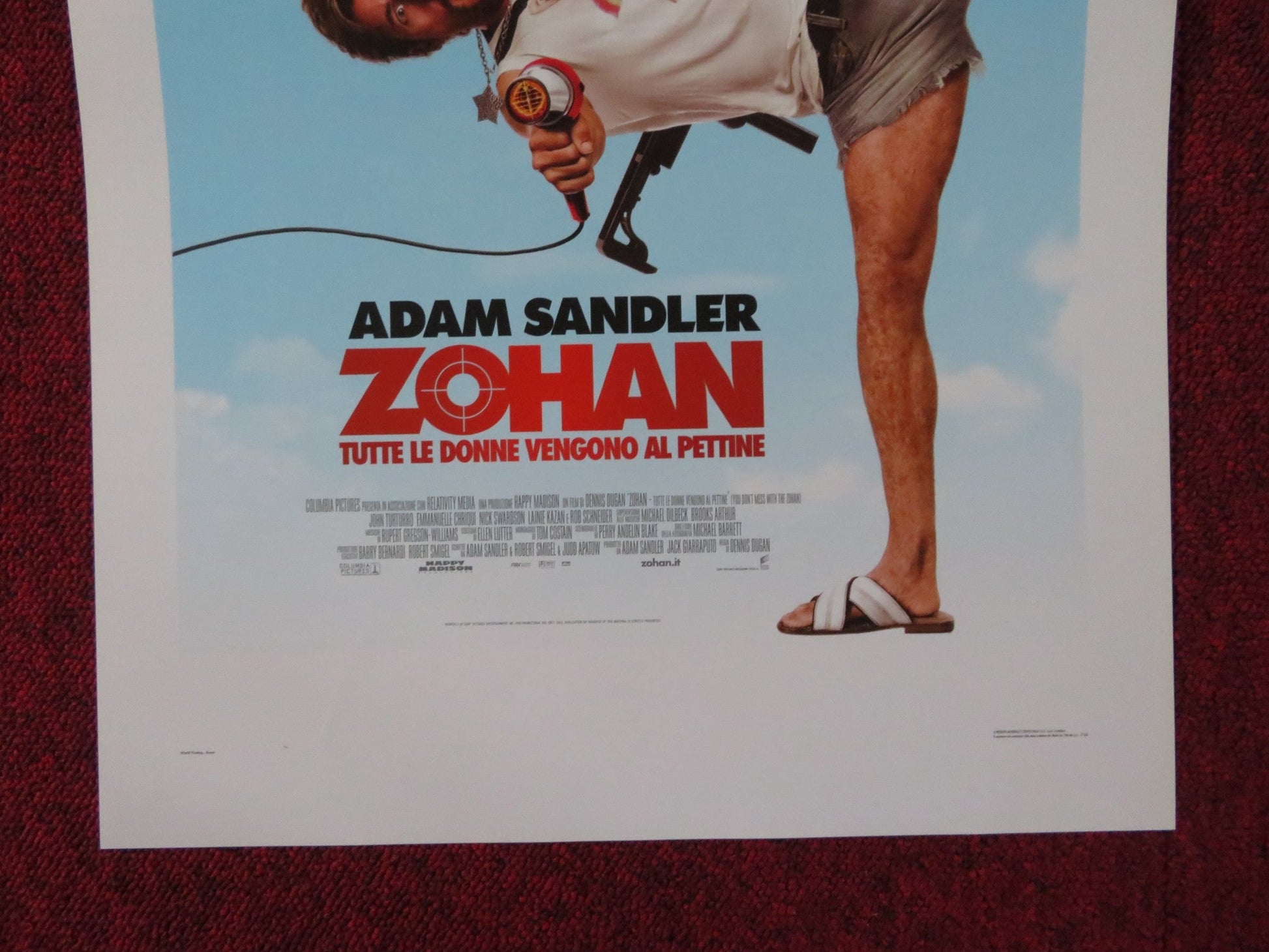 YOU DON'T MESS WITH THE ZOHAN ITALIAN LOCANDINA POSTER ADAM SANDLER 2008 Rendezvous Cinema Movie posters