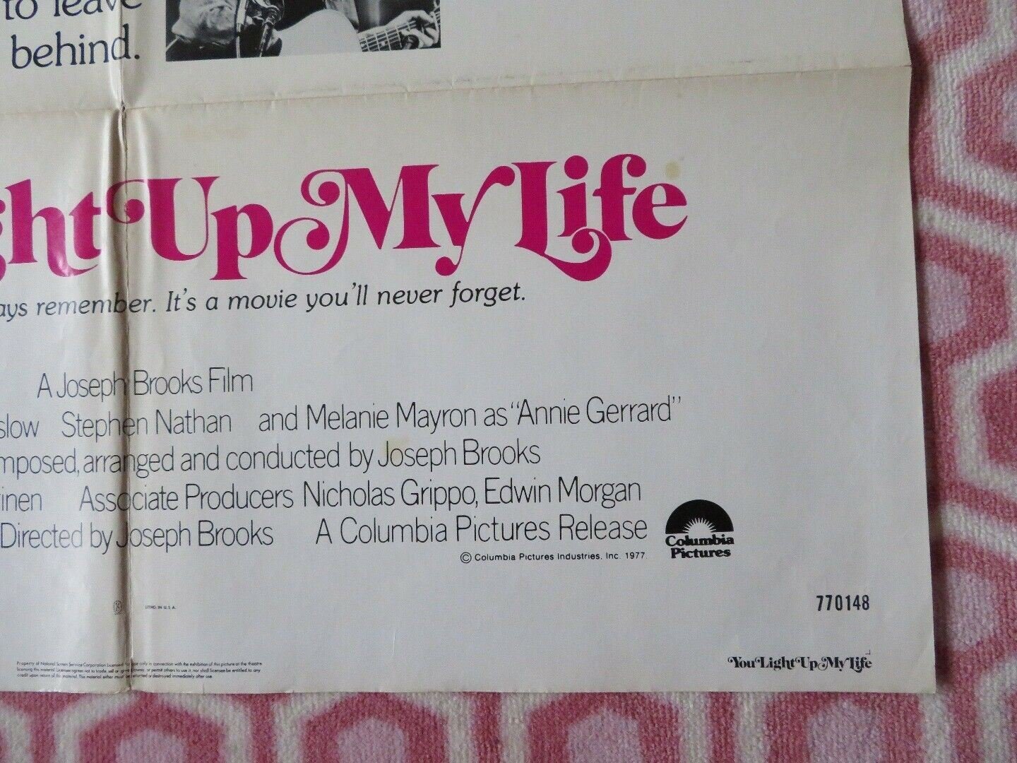 YOU LIGHT UP MY LIFE US ONE SHEET POSTER DIDI CONN JOE SLIVER 1977 Movie posters
