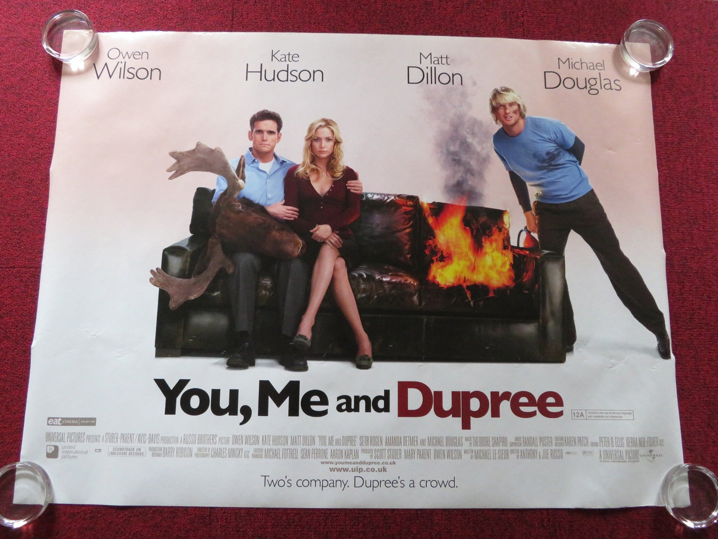 YOU, ME AND DUPREE UK QUAD (30"x 40") ROLLED POSTER OWEN WILSON KATE HUDSON 2006 Rendezvous Cinema Movie posters