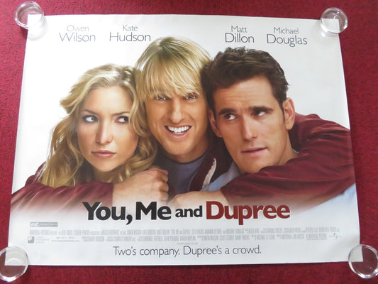 YOU, ME AND DUPREE UK QUAD ROLLED POSTER OWEN WILSON KATE HUDSON 2006 Rendezvous Cinema Movie posters