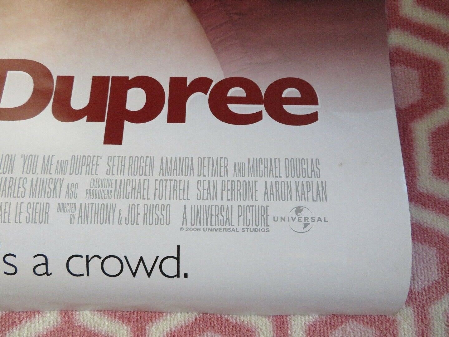 YOU, ME AND DUPREE US ONE SHEET ROLLED POSTER OWEN WILSON KATE HUDSON 2006 Movie posters