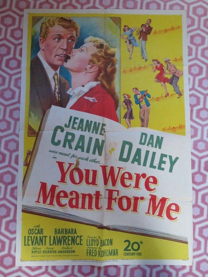 YOU WERE MEANT FOR ME FOLDED US ONE SHEET POSTER JEANNE CRAIN DAN DAILEY 1948 Movie posters