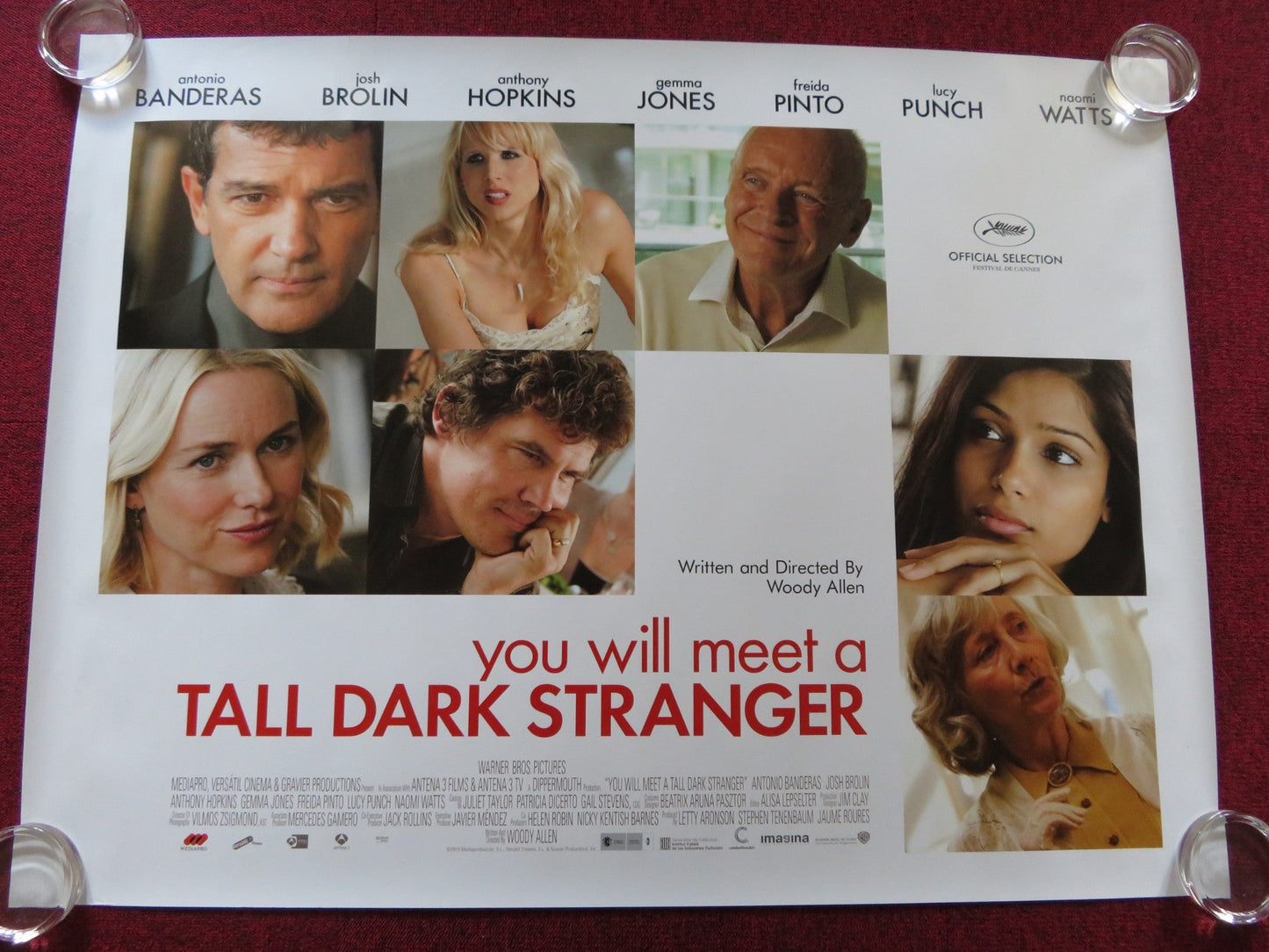 YOU WILL MEET A TALL DARK STRANGER UK QUAD (30"x 40") ROLLED POSTER 2010 Rendezvous Cinema Movie posters