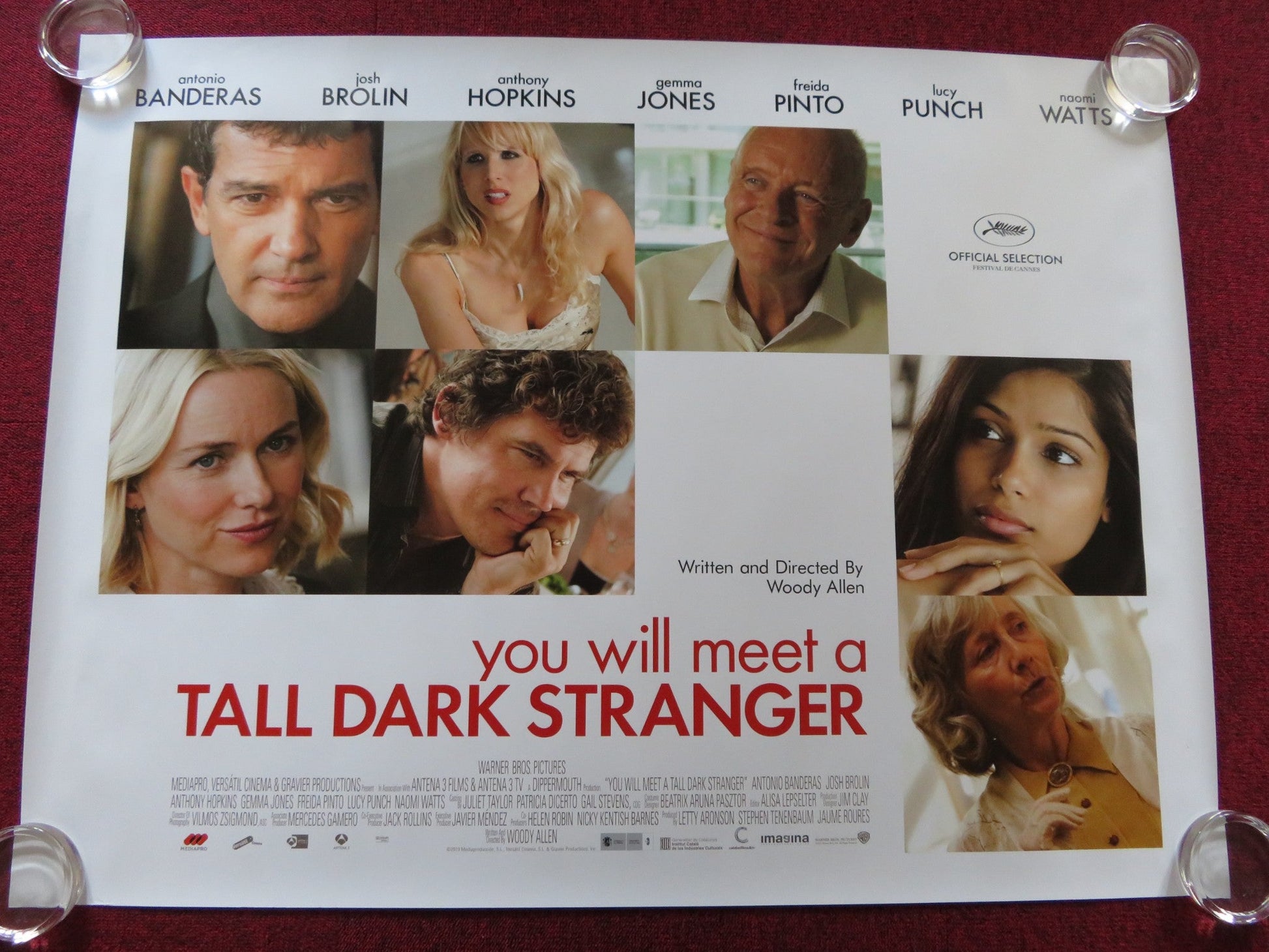 YOU WILL MEET A TALL DARK STRANGER UK QUAD (30"x 40") ROLLED POSTER 2010 Rendezvous Cinema Movie posters
