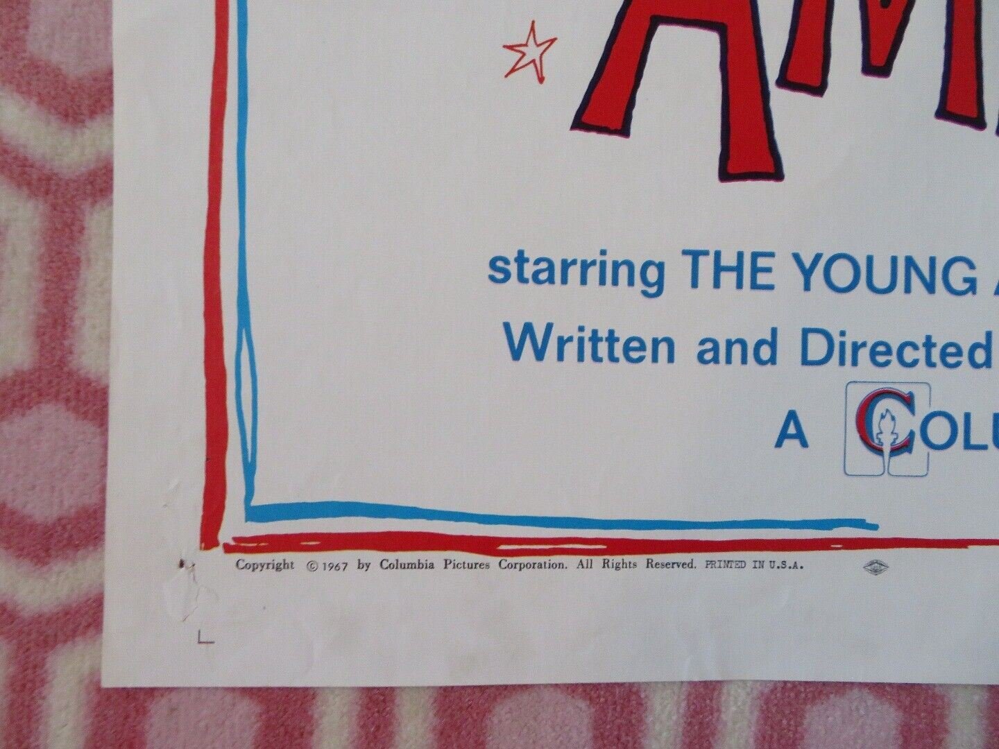 YOUNG AMERICANS FOLDED US ONE SHEET POSTER MILTON ANDERSON 1967 Movie posters