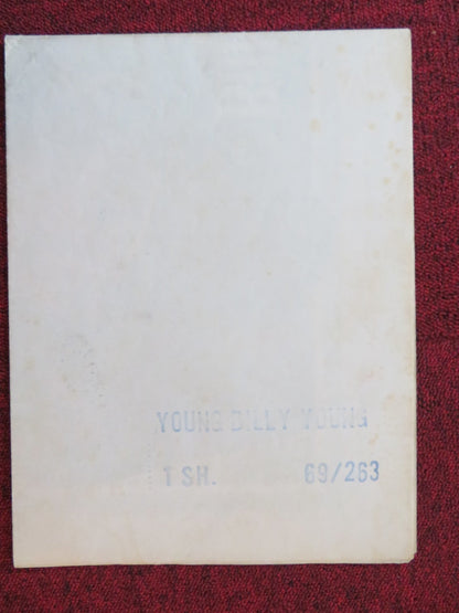 YOUNG BILLY YOUNG FOLDED US ONE SHEET POSTER ROBERT MITCHUM ANGIE DICKINSON 1969 Rendezvous Cinema Movie posters