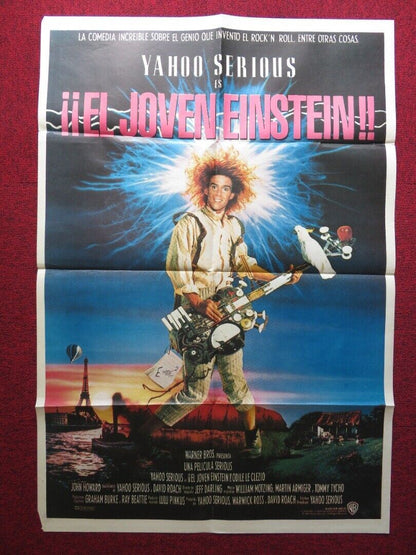 YOUNG EINSTEIN FOLDED ARGENTINA POSTER YAHOO SERIOUS ODILE LE CLEZIO 1988 - Rendezvous Cinema