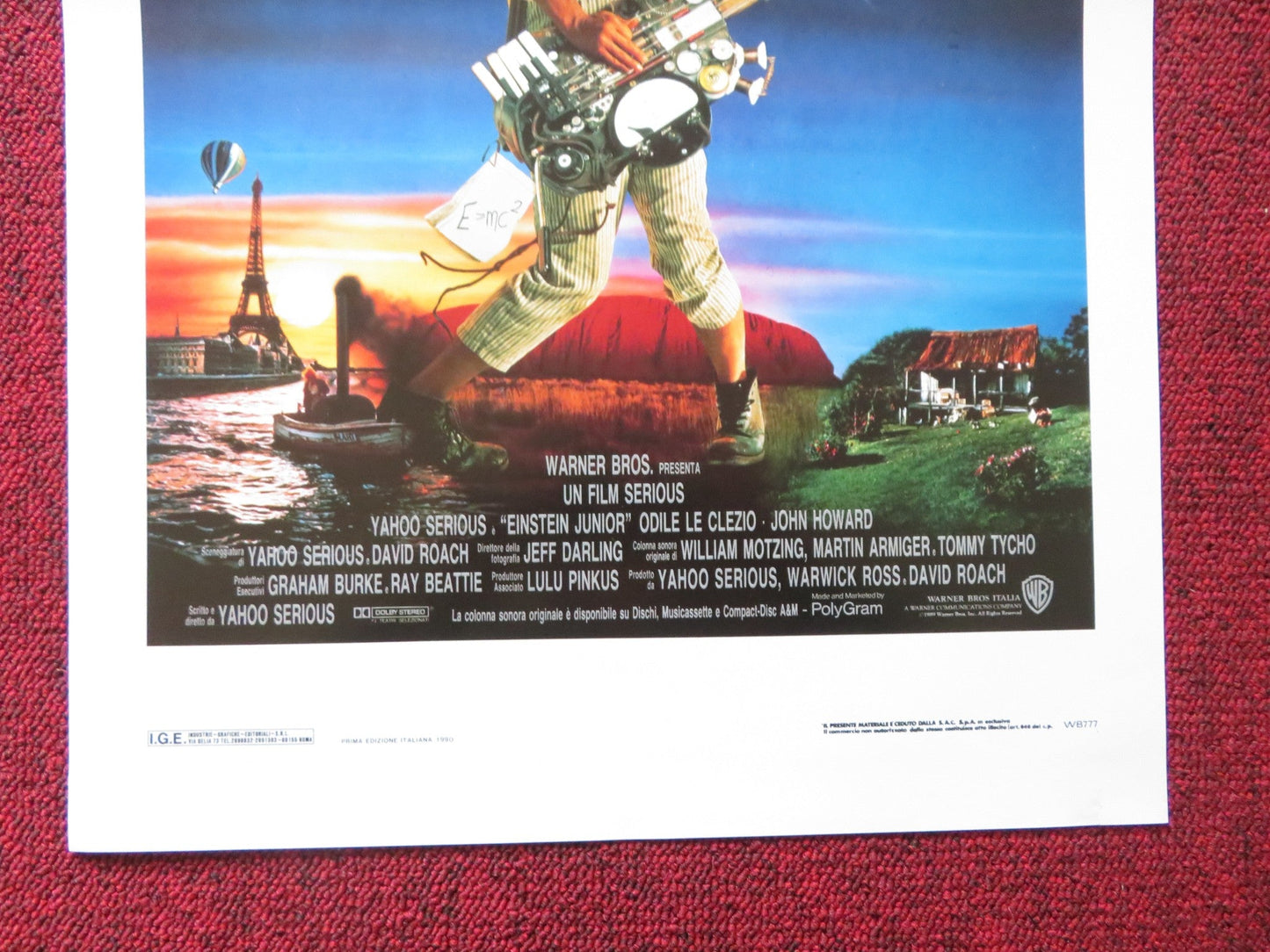 YOUNG EINSTEIN ITALIAN LOCANDINA POSTER YAHOO SERIOUS JOHN HOWARD 1990 Rendezvous Cinema Movie posters