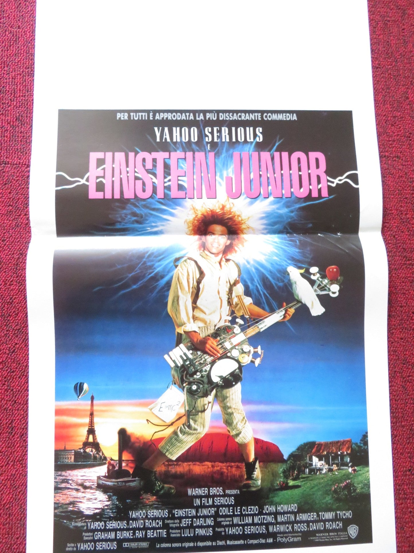 YOUNG EINSTEIN ITALIAN LOCANDINA POSTER YAHOO SERIOUS JOHN HOWARD 1990 Rendezvous Cinema Movie posters