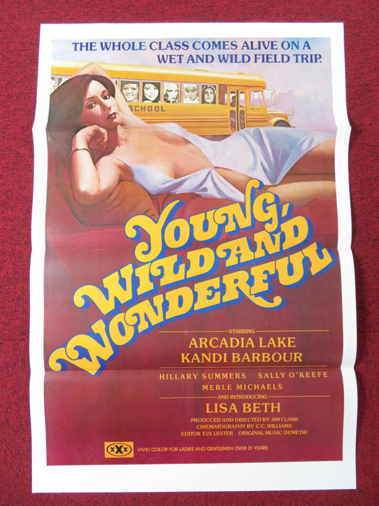 YOUNG WILD AND WONDERFUL US TRI FOLDED ONE SHEET ROLLED POSTER ARCADIA LAKE 1980 Rendezvous Cinema Movie posters