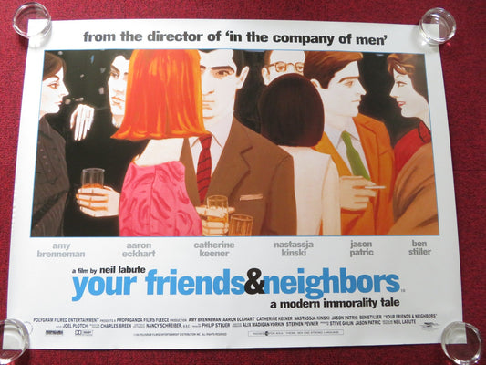 YOUR FRIENDS AND NEIGHBORS UK QUAD (30"x 40") ROLLED POSTER AMY BRENNEMAN 1998 Rendezvous Cinema Movie posters