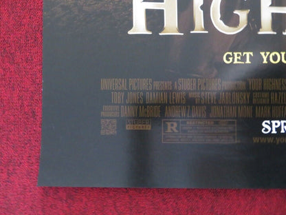YOUR HIGHNESS US ONE SHEET ROLLED POSTER DANNY MCBRIDE JAMES FRANCO 2011 - Rendezvous Cinema