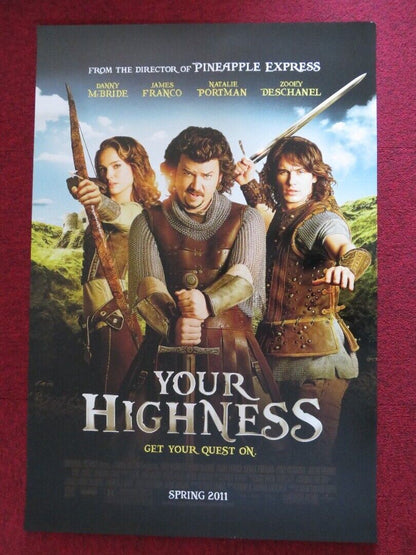 YOUR HIGHNESS US ONE SHEET ROLLED POSTER DANNY MCBRIDE JAMES FRANCO 2011 - Rendezvous Cinema