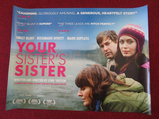 YOUR SISTER'S SISTER UK QUAD (30"x 40") ROLLED POSTER EMILY BLUNT 2011 Rendezvous Cinema Movie posters