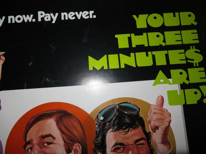 YOUR THREE MINUTES ARE UP 30"x 40" ON CARD ROLLED POSTER BEAU BRIDGES 1973 Movie posters