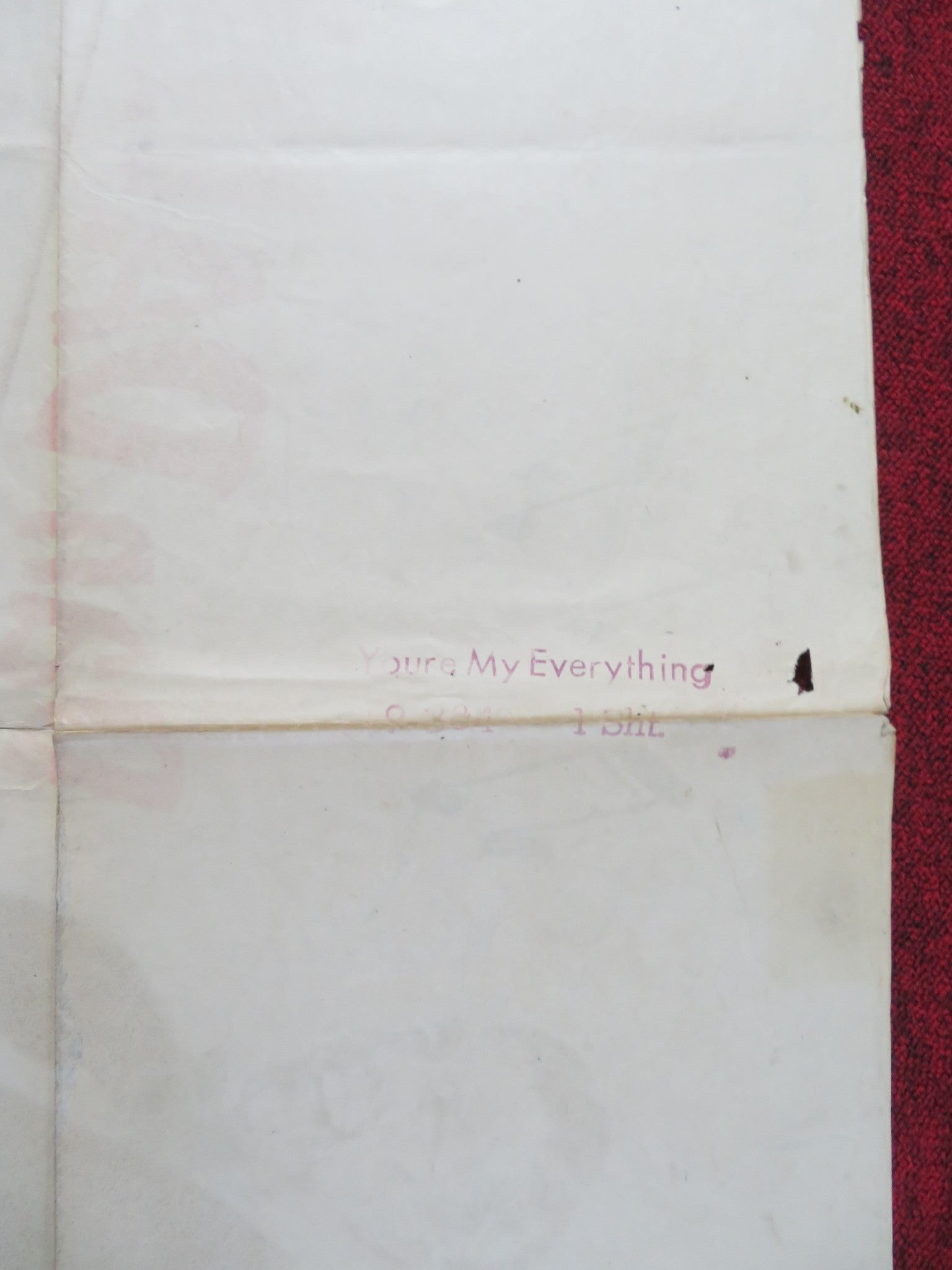 YOU'RE MY EVERYTHING FOLDED US ONE SHEET POSTER DAN DALLEY ANNE BAXTER 1949 Rendezvous Cinema Movie posters