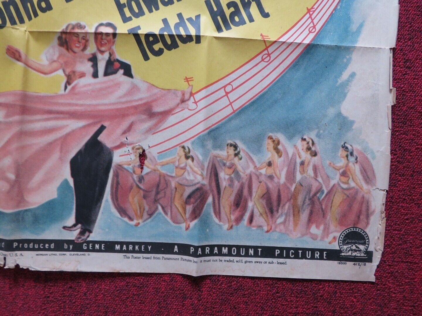 YOU'RE THE ONE FOLDED US ONE SHEET POSTER BONNIE BAKER ORRIN TUCKER 1940 Movie posters