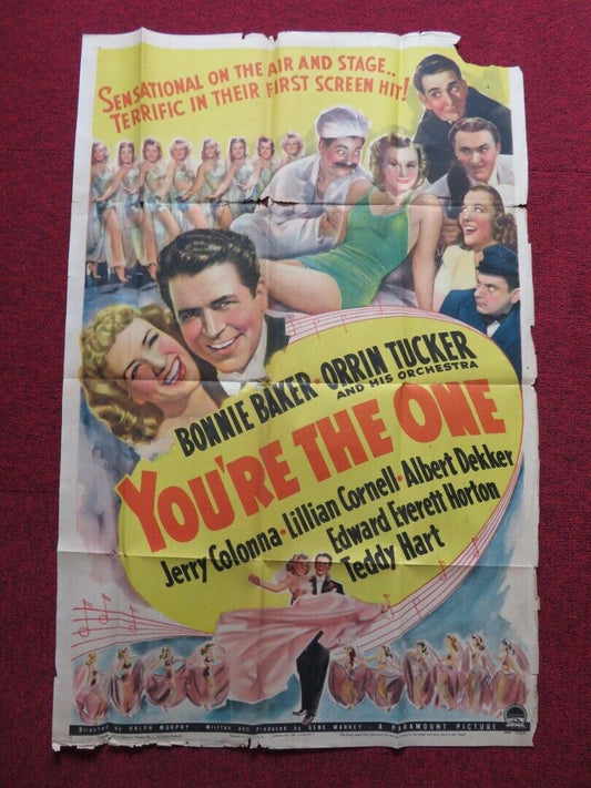 YOU'RE THE ONE FOLDED US ONE SHEET POSTER BONNIE BAKER ORRIN TUCKER 1940 Movie posters