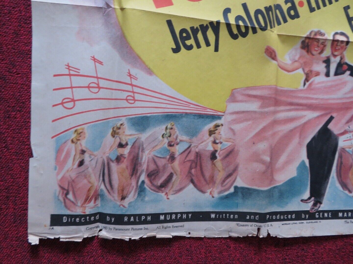 YOU'RE THE ONE FOLDED US ONE SHEET POSTER BONNIE BAKER ORRIN TUCKER 1940 Movie posters