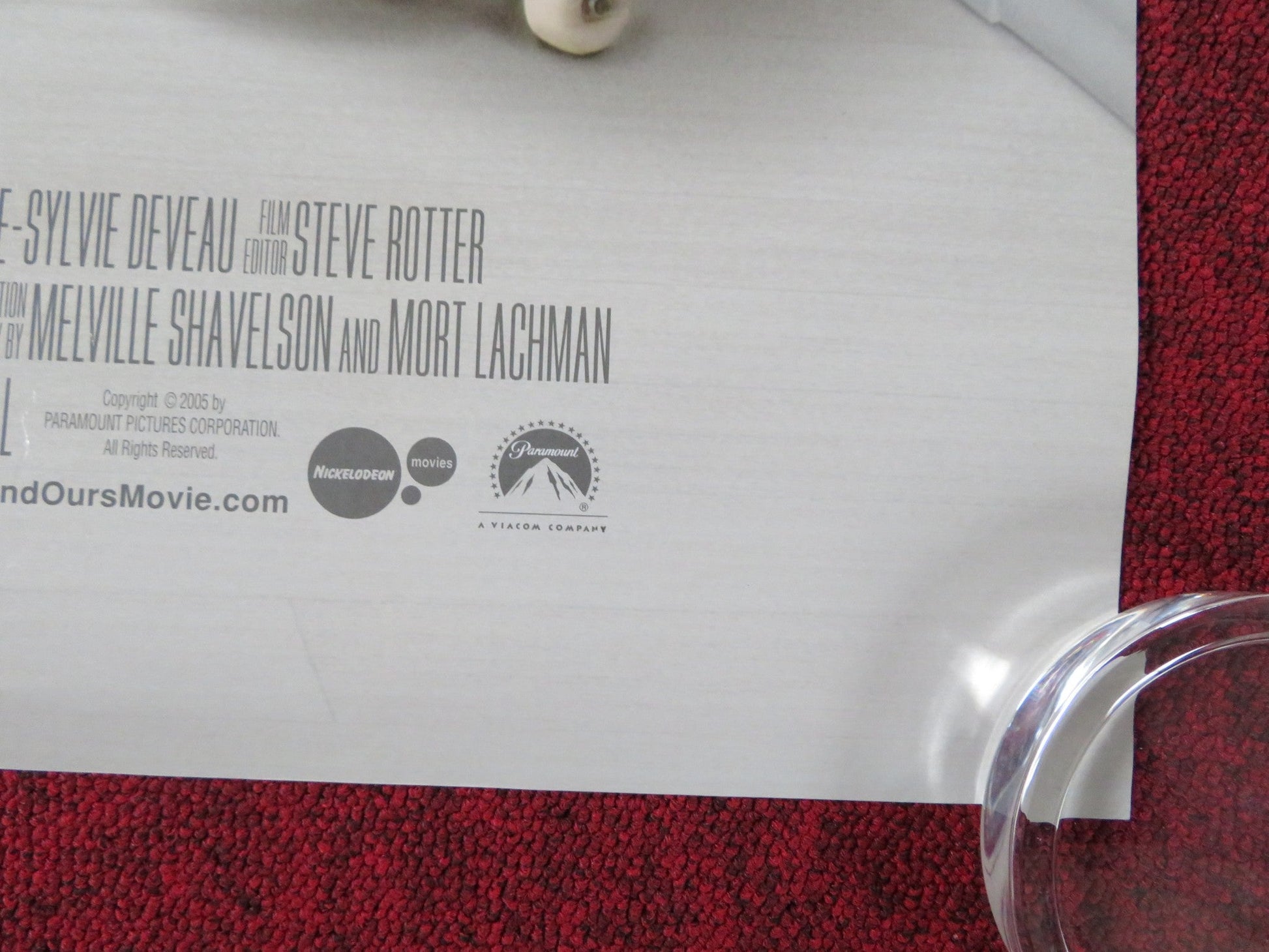 YOURS, MINE AND OURS US ONE SHEET ROLLED POSTER DENNIS QUAID RENE RUSSO 2005 Rendezvous Cinema Movie posters