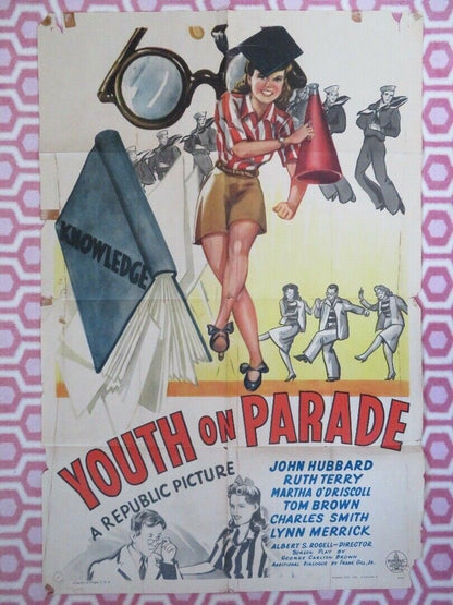 YOUTH ON PARADE US ONE SHEET POSTER JOHN HUBBARD RUTH TERRY TOM BROWN Movie posters
