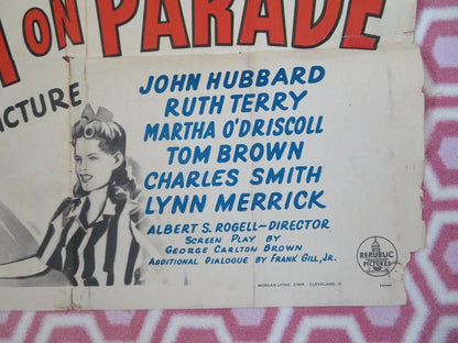 YOUTH ON PARADE US ONE SHEET POSTER JOHN HUBBARD RUTH TERRY TOM BROWN Movie posters