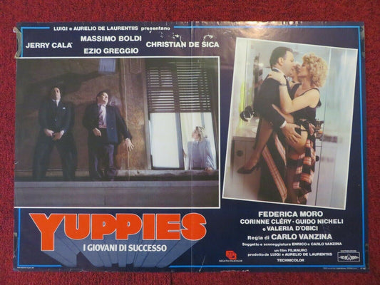 YUPPIES I GIOVANI DI SUCCESSO ITALIAN FOTOBUSTA POSTER JERRY CALA 1986 - Rendezvous Cinema