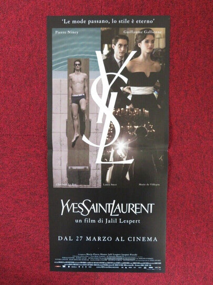 YVES SAINT LAURENT ITALIAN LOCANDINA (26.5"x12.5") POSTER LAURA SMET 2014 Movie posters