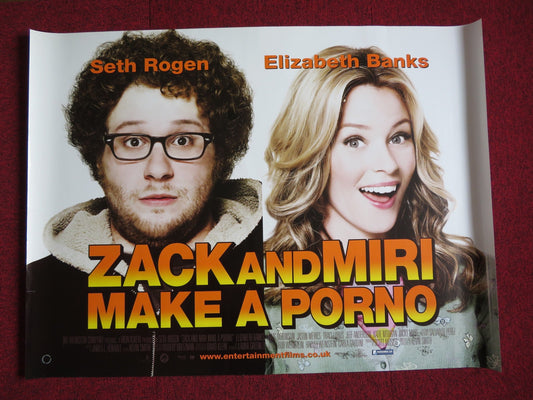 ZACK AND MIRI MAKE A PORNO UK QUAD (30"x 40") ROLLED POSTER SETH ROGEN 2008 Rendezvous Cinema Movie posters
