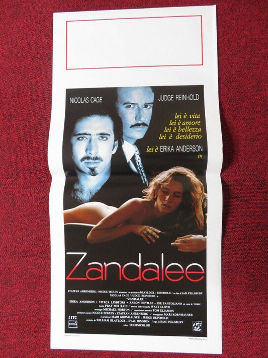 ZANDALEE ITALIAN LOCANDINA (27.5"x13") POSTER NICOLAS CAGE JUDGE REINHOLD 1991 Movie posters