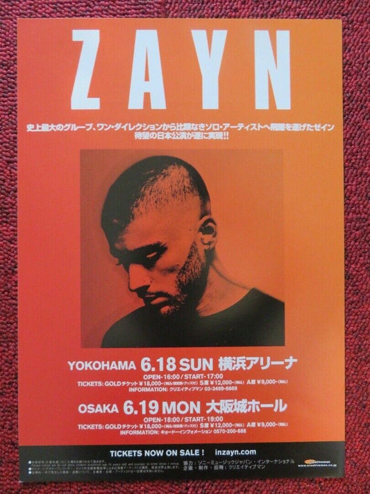 ZAYN - JAPAN TOUR JAPANESE MUSIC TOUR GIG POSTER 2013 Movie posters