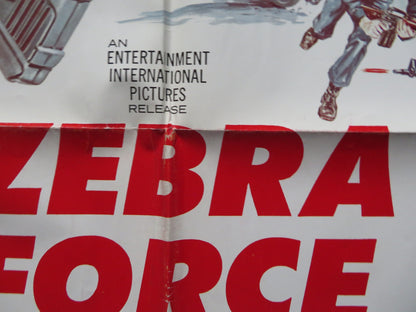 ZEBRA FORCE FOLDED US ONE SHEET POSTER MIKE LANE RICHARD X. SLATTERY 1976 Rendezvous Cinema Movie posters